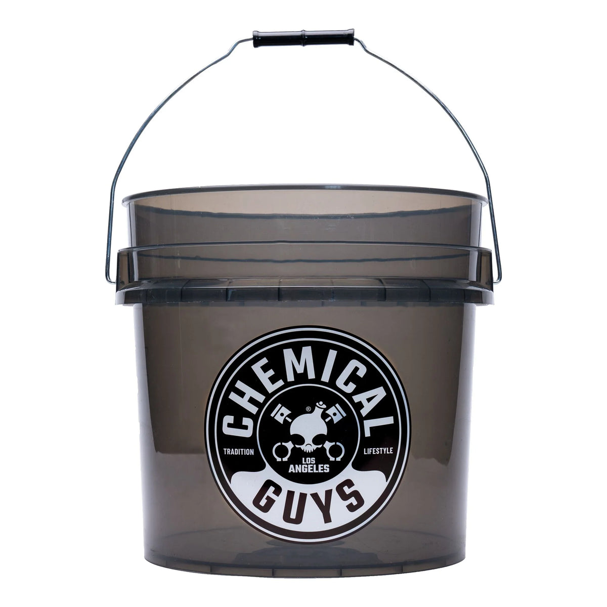 Heavy Duty Ultra Clear Detailing Bucket, 4.25 Gal, Smoked Obsidian Black