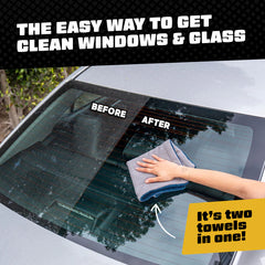CleanStroke Dual-Sided Microfiber Glass Towel