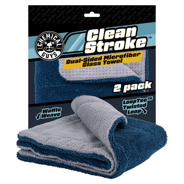 CleanStroke Dual-Sided Microfiber Glass Towel